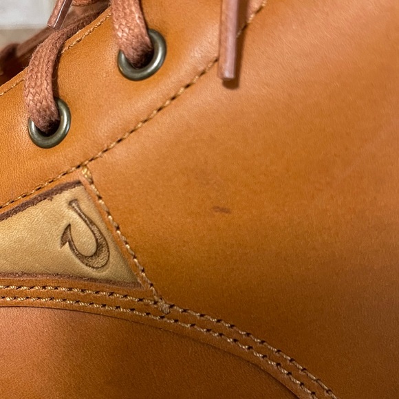 Olukai NWOT Men’s KilaKila Coconut Husk Brown Leather Work Boot Size 7 - Picture 4 of 9